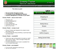 Tablet Screenshot of grocery-tracker.com